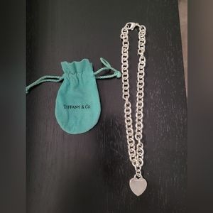 Tiffany & Co. Sterling Chain Heart Necklace